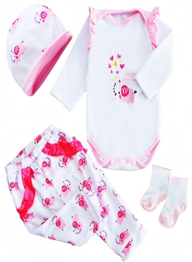 MAIHAO Reborn Baby Doll Clothes for 17-24 Inch Newborn Baby Doll, Baby Dolls Clothes Outfit Accessories fit 17-24 Inch Baby Doll Cute Little Elephant Set - Image 1